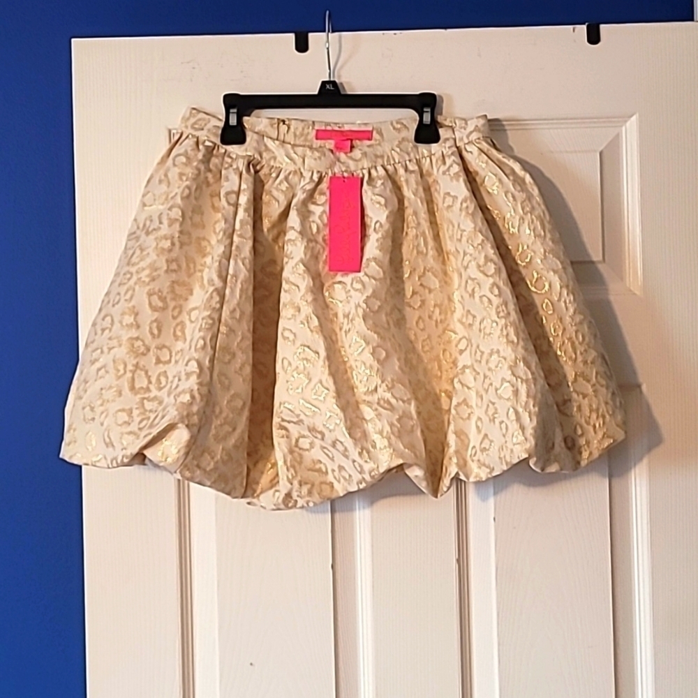 Lilly Pulitzer Cream and Gold Skirt